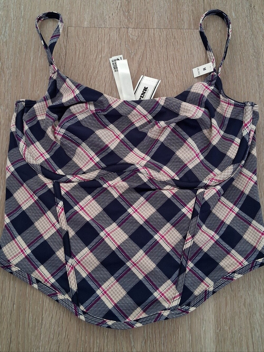 PINK Victorias Secret The Cinched Micro Corset Top Size M - Picture 5 of 7